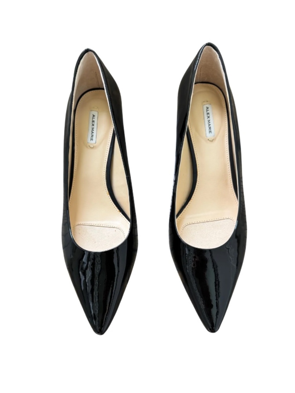 🖤 Alex Marie Black Patent Kitten Heel Pumps Size 10 NIB
